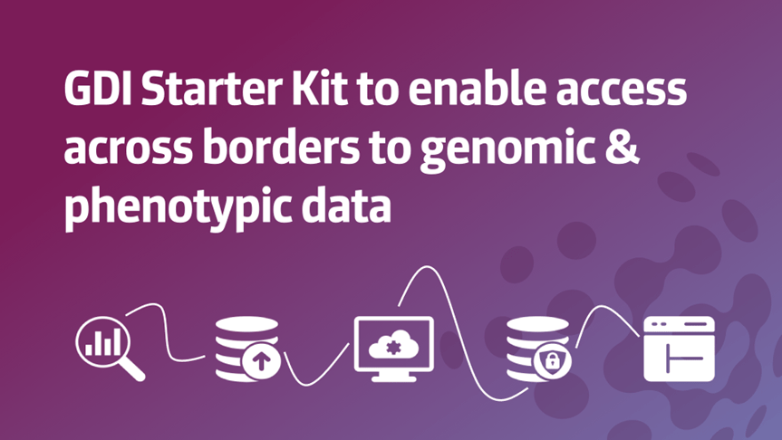 The image titles: GDI Starter Kit to enable access across borders to genomic and phenotypic data
